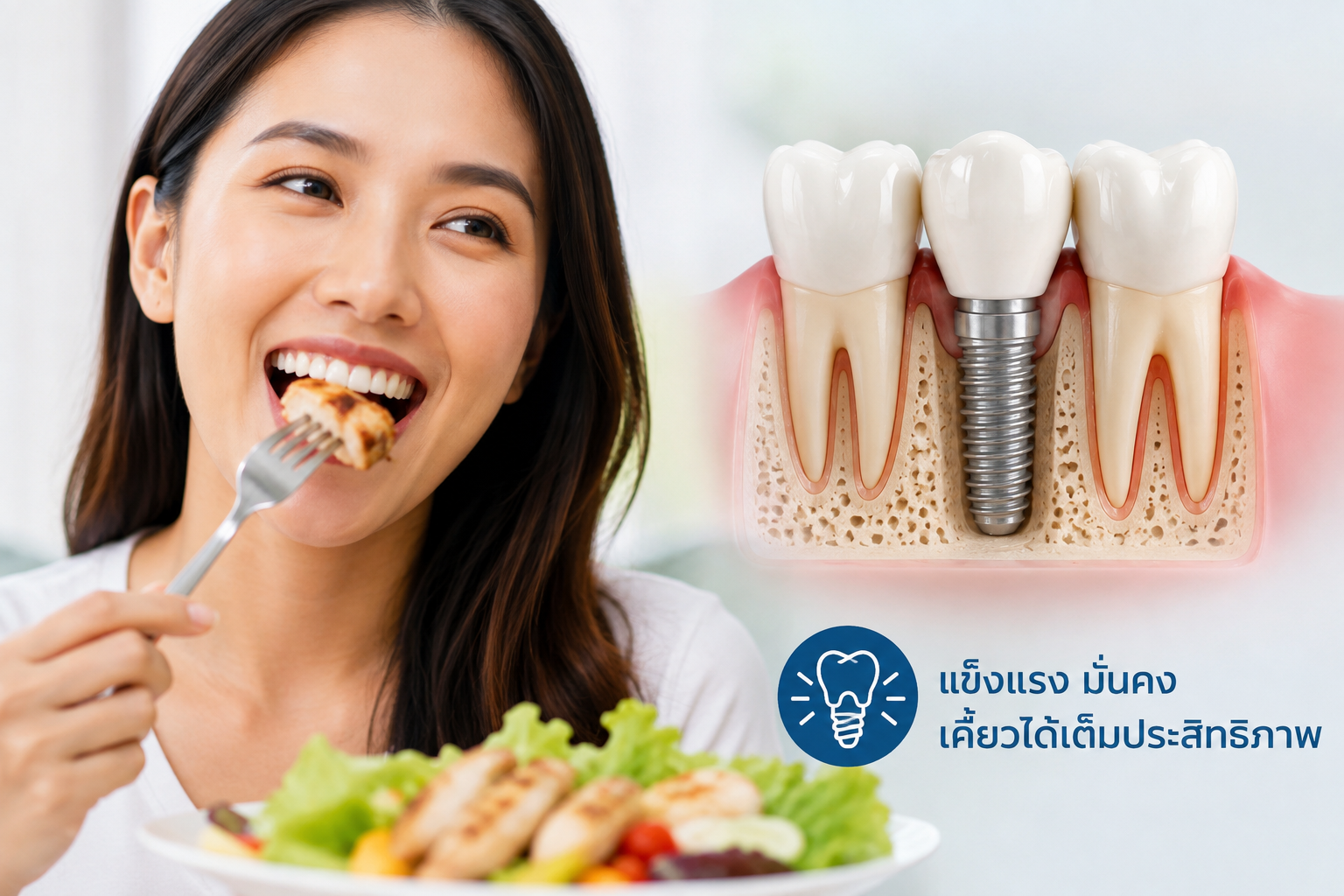 10 ข้อดีของการใส่รากฟันเทียม